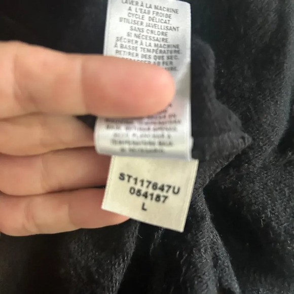 7 For All Mankind Black Cardigan Sweater Women's Large‎ - Picture 5 of 5